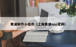 五家渠黄浦制作小程序（上海黄浦app官网）